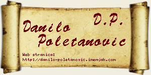 Danilo Poletanović vizit kartica